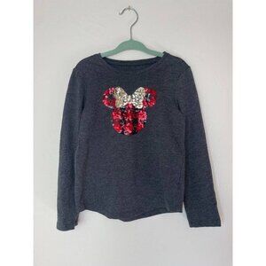 Disney Mickey Mouse Buffalo Check Sequin Top Size 4